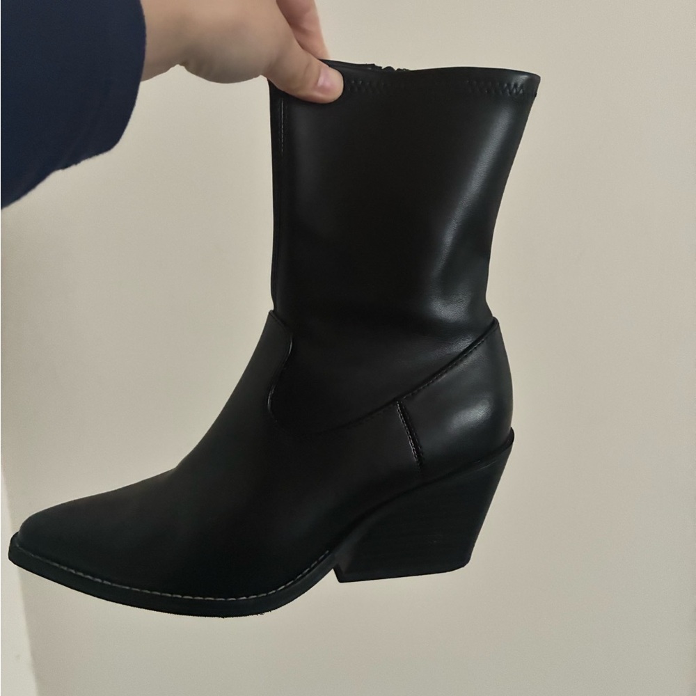 Black Leather Boots from Target
